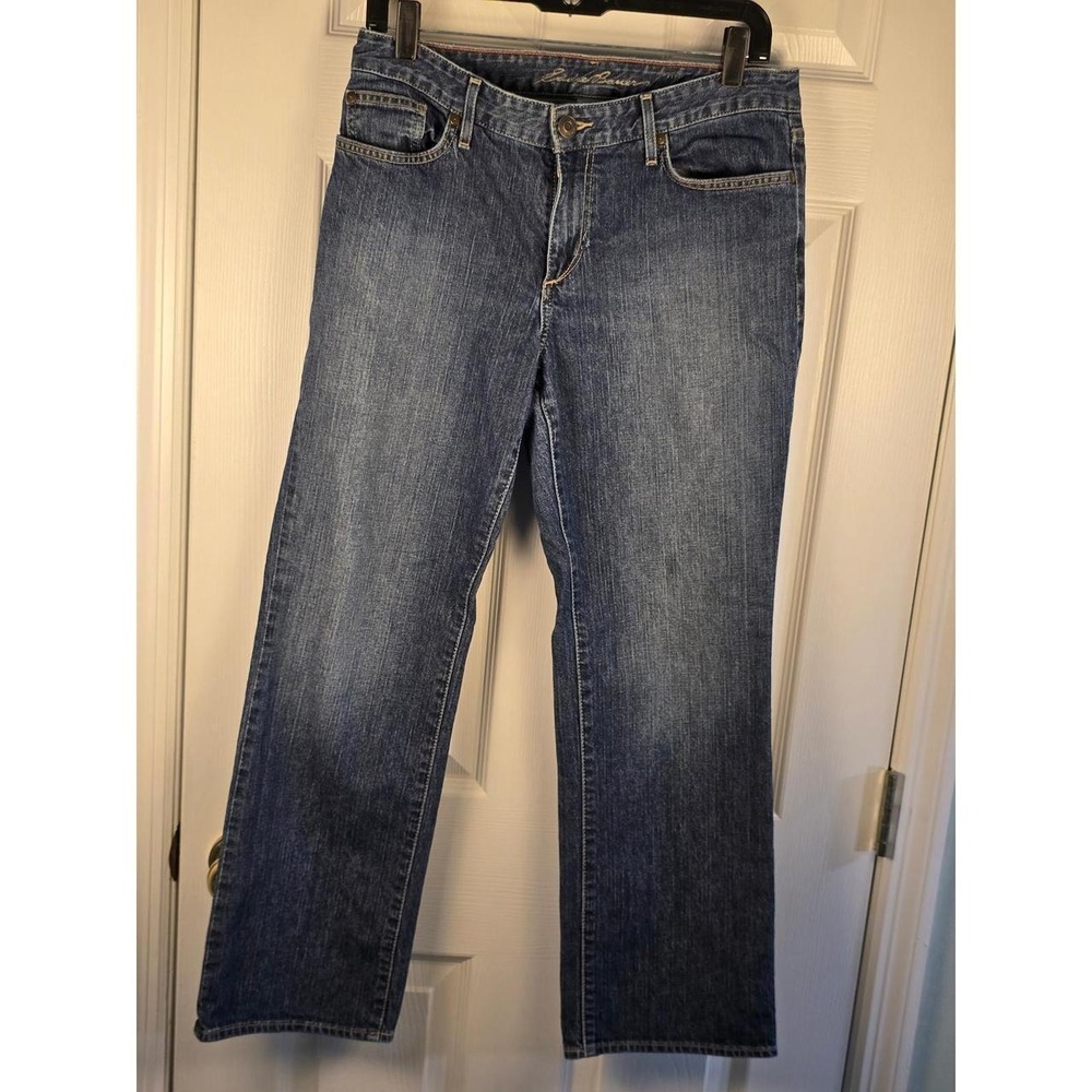 Eddie Bauer Straight Leg Jeans Medium Wash Blue Denim 10P Traditional